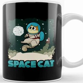 Baskı Dükkanı Adorable Space Cat Cute Kitty Astronaut Exploring Kupa