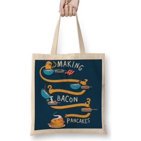 Baskı Dükkanı Adventure Time Bacon Pancakes 02 Bez Çanta