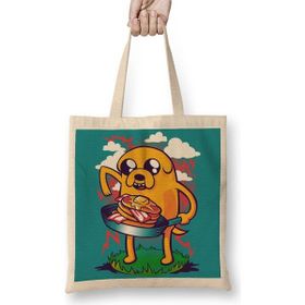 Baskı Dükkanı Adventure Time Bacon Pancakes 03 Bez Çanta