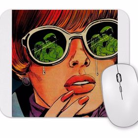 Baskı Dükkanı Ağlayan Kadın Mouse Pad