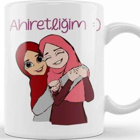 Baskı Dükkanı Ahiretliğim Yazılı Arkadaşa Hediye Kupa