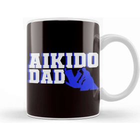 Baskı Dükkanı Aikido Dad Father Fighter Martial Arts Fight Self Defense Kupa