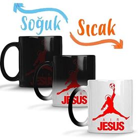Baskı Dükkanı Air Jesus 02 Sihirli Porselen Kupa
