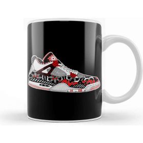 Baskı Dükkanı Air Jordan 13 Retro AJ13 Panda White and Black Basketball Fans Art Kupa