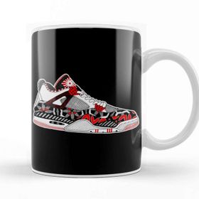 Baskı Dükkanı Air Jordan 13 Retro AJ13 Panda White and Black Basketball Fans Art Kupa