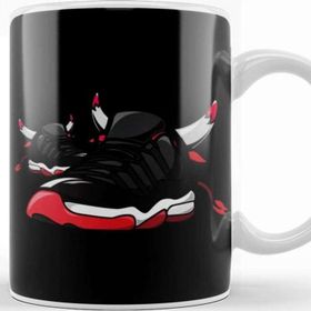 Baskı Dükkanı Air Jordan 5 Fire Red Shoebox Illustration Kupa Bardak