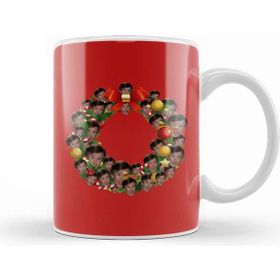 Baskı Dükkanı Alan Partridge Multiface Christmas Wreath Kupa Bardak
