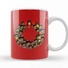 Baskı Dükkanı Alan Partridge Multiface Christmas Wreath Kupa Bardak