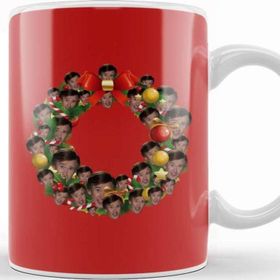 Baskı Dükkanı Alan Partridge Multiface Christmas Wreath Kupa Bardak