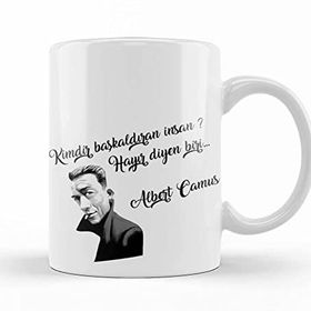 Baskı Dükkanı Albert Camus Porselen Kupa