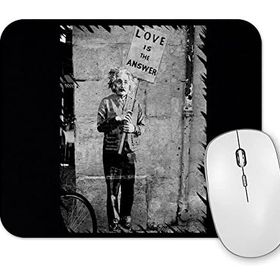 Baskı Dükkanı Albert Einstein Love Mouse Pad