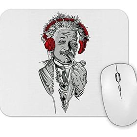 Baskı Dükkanı Albert Einstein Müzik Mouse Pad