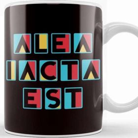 Baskı Dükkanı Alea Iacta Est Latin Language Phrase Motivation Saying Dice Kupa