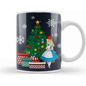 Baskı Dükkanı Alice In Wonderland Around the Christmas Tree Kupa