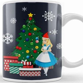 Baskı Dükkanı Alice In Wonderland Around the Christmas Tree Kupa