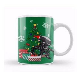 Baskı Dükkanı Alien Xenomorph Around the Christmas Tree Kupa Bardak