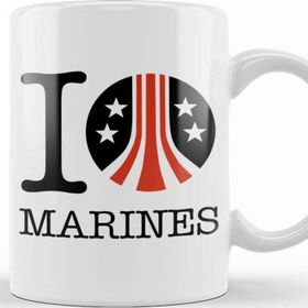 Baskı Dükkanı Aliens I Heart Marines Kupa