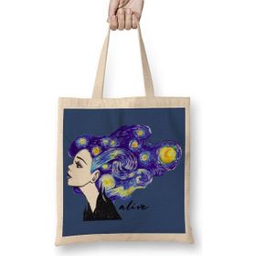 Baskı Dükkanı Alive Vincent Van Gogh Bez Çanta
