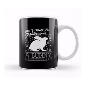Baskı Dükkanı All I Want for Christmas is a Bunny Knit Pattern Kupa