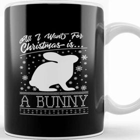 Baskı Dükkanı All I Want for Christmas is a Bunny Knit Pattern Kupa