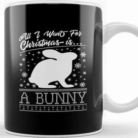 Baskı Dükkanı All I Want for Christmas is a Bunny Knit Pattern Kupa