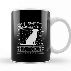 Baskı Dükkanı All I Want for Christmas is a Dog Knit Pattern Kupa