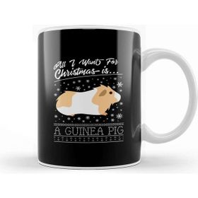 Baskı Dükkanı All I Want for Christmas is a Guinea Pig Knit Pattern Kupa
