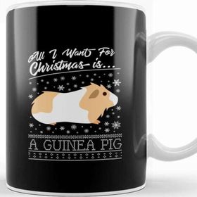 Baskı Dükkanı All I Want for Christmas is a Guinea Pig Knit Pattern Kupa