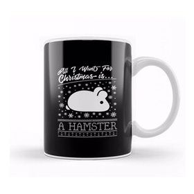 Baskı Dükkanı All I Want For Christmas is a Hamster Knit Pattern Kupa Bardak
