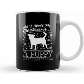 Baskı Dükkanı All I Want For Christmas is a Puppy Knit Pattern Kupa