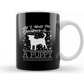 Baskı Dükkanı All I Want For Christmas is a Puppy Knit Pattern Kupa