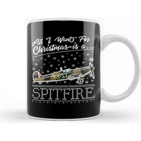 Baskı Dükkanı All I Want For Christmas is a Spitfire Kupa Bardak