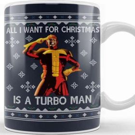 Baskı Dükkanı All I Want For Christmas İs a Turbo Man Jingle All The Way Kupa