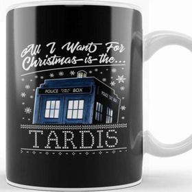 Baskı Dükkanı All I Want For Christmas Is The Tardis Porselen Kupa