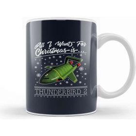 Baskı Dükkanı All I Want For Christmas is Thunderbird 2 Thunderbirds Kupa Bardak
