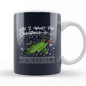 Baskı Dükkanı All I Want For Christmas is Thunderbird 2 Thunderbirds Kupa Bardak