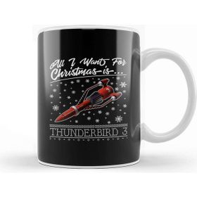 Baskı Dükkanı All I Want For Christmas is Thunderbird 3 Thunderbirds Kupa Bardak