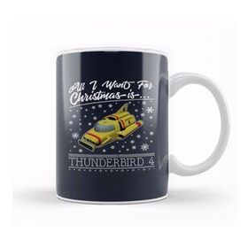 Baskı Dükkanı All I Want For Christmas is Thunderbird 4 Thunderbirds Kupa Bardak