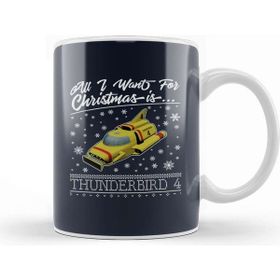 Baskı Dükkanı All I Want For Christmas is Thunderbird 4 Thunderbirds Kupa Bardak