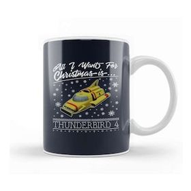 Baskı Dükkanı All I Want For Christmas is Thunderbird 4 Thunderbirds Kupa Bardak