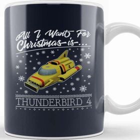 Baskı Dükkanı All I Want For Christmas is Thunderbird 4 Thunderbirds Kupa Bardak
