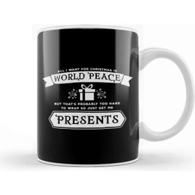 Baskı Dükkanı All I Want İs For Christmas Is World Peace or Presents Kupa