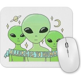 Baskı Dükkanı Allergic To Humans Mouse Pad