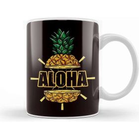 Baskı Dükkanı Aloha Beach Pineapple Hawaii Tropical Summer Ocean Island Kupa Bardak