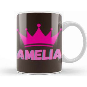 Baskı Dükkanı Amelia Name Personalized Custom Vintage Retro Rainbow Style Design Gift Baby Gift For Her Kupa