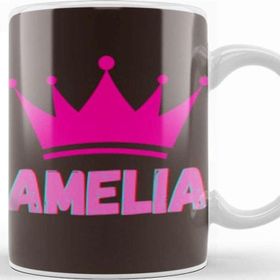 Baskı Dükkanı Amelia Name Personalized Custom Vintage Retro Rainbow Style Design Gift Baby Gift For Her Kupa