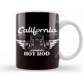 Baskı Dükkanı American California Classic Old Hot Rod Muscle Cars Garage Kupa