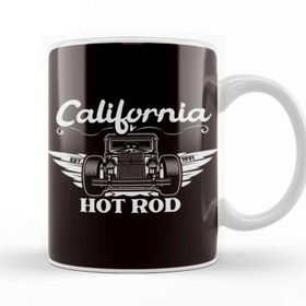 Baskı Dükkanı American California Classic Old Hot Rod Muscle Cars Garage Kupa