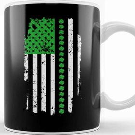 Baskı Dükkanı American Irish Flag Patriotic St Patrick S Day Kupa