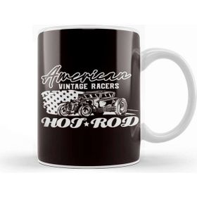 Baskı Dükkanı American Vintage Racers Hot Rod Classic Old Speed Vehicle Kupa Bardak